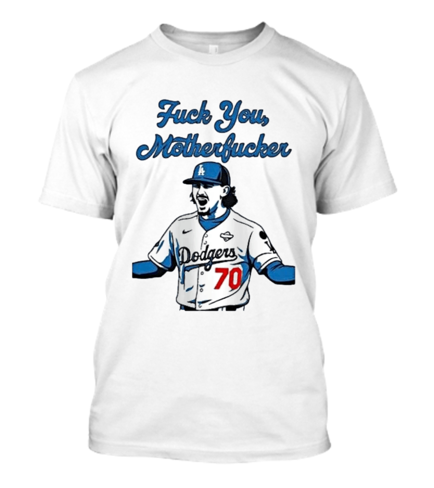 La Dodgers Justin Wrobleski 70 Baseball T-Shirt
