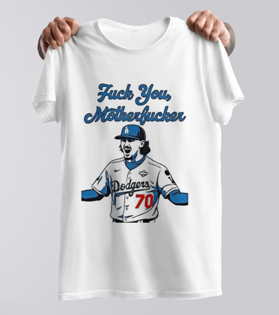 La Dodgers Justin Wrobleski 70 Baseball T-Shirt