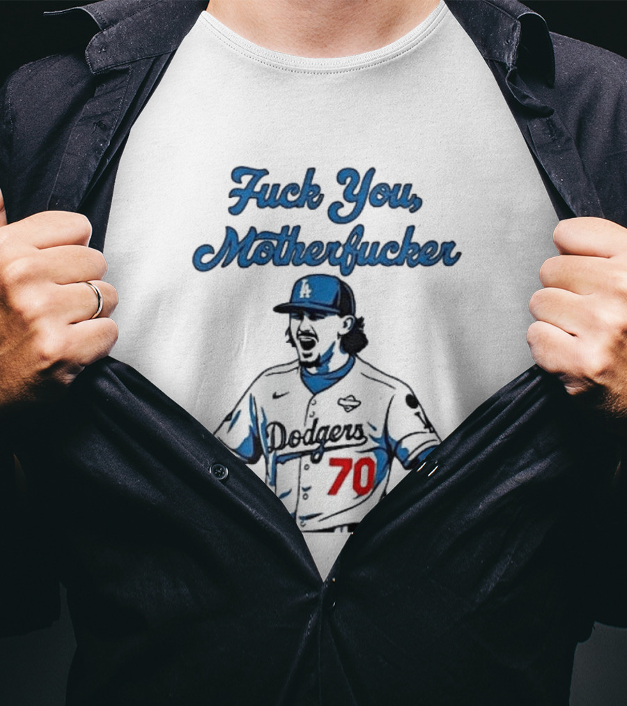 La Dodgers Justin Wrobleski 70 Baseball T-Shirt