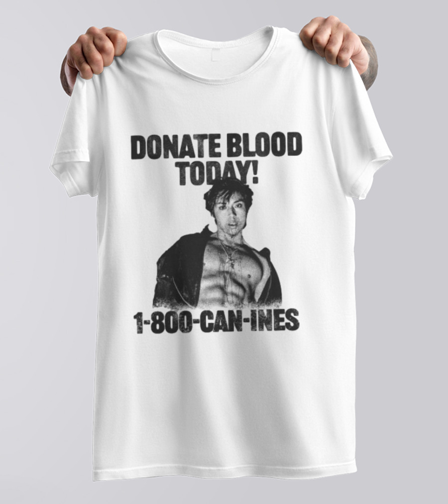 Mad Tsai Store Donate Blood Today 1 800 Can Ines White T-Shirt