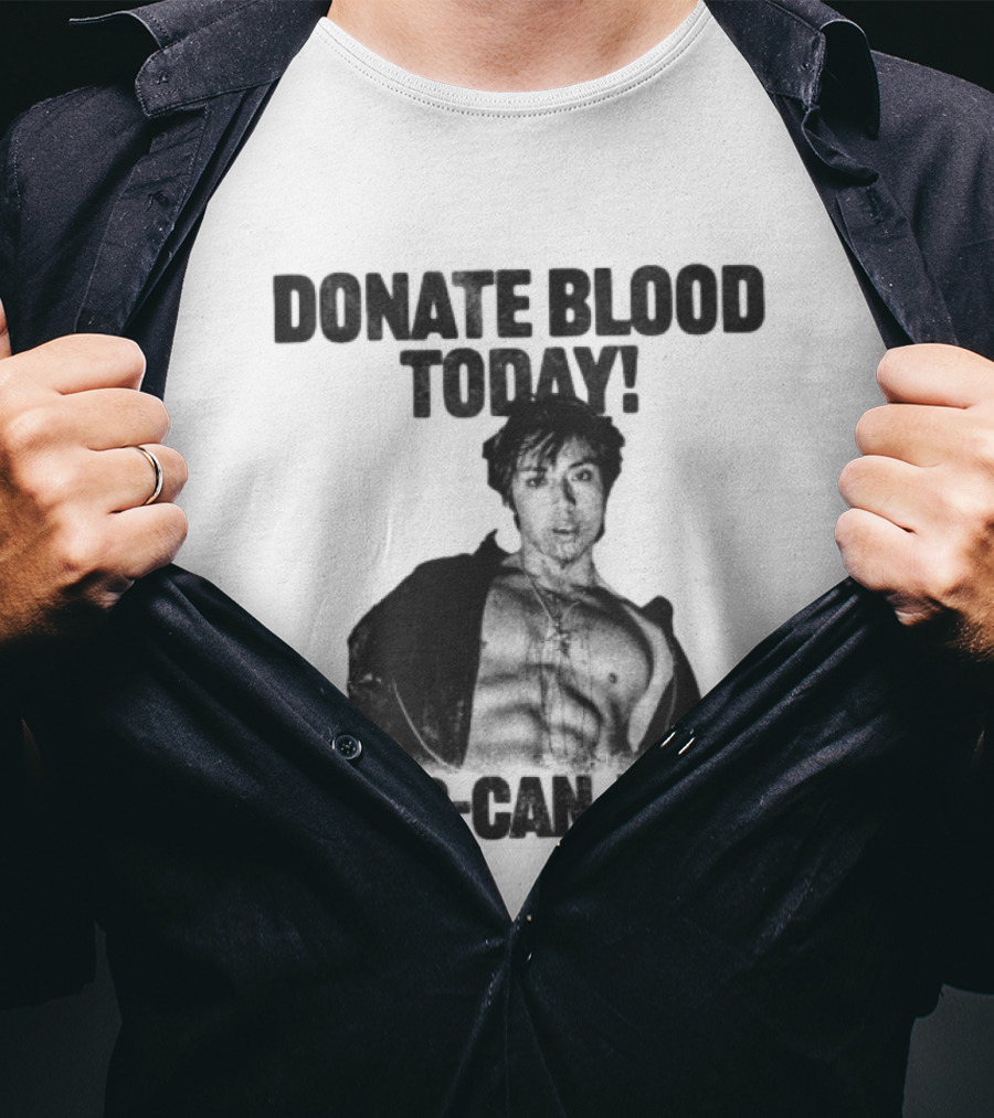 Mad Tsai Store Donate Blood Today 1 800 Can Ines White T-Shirt