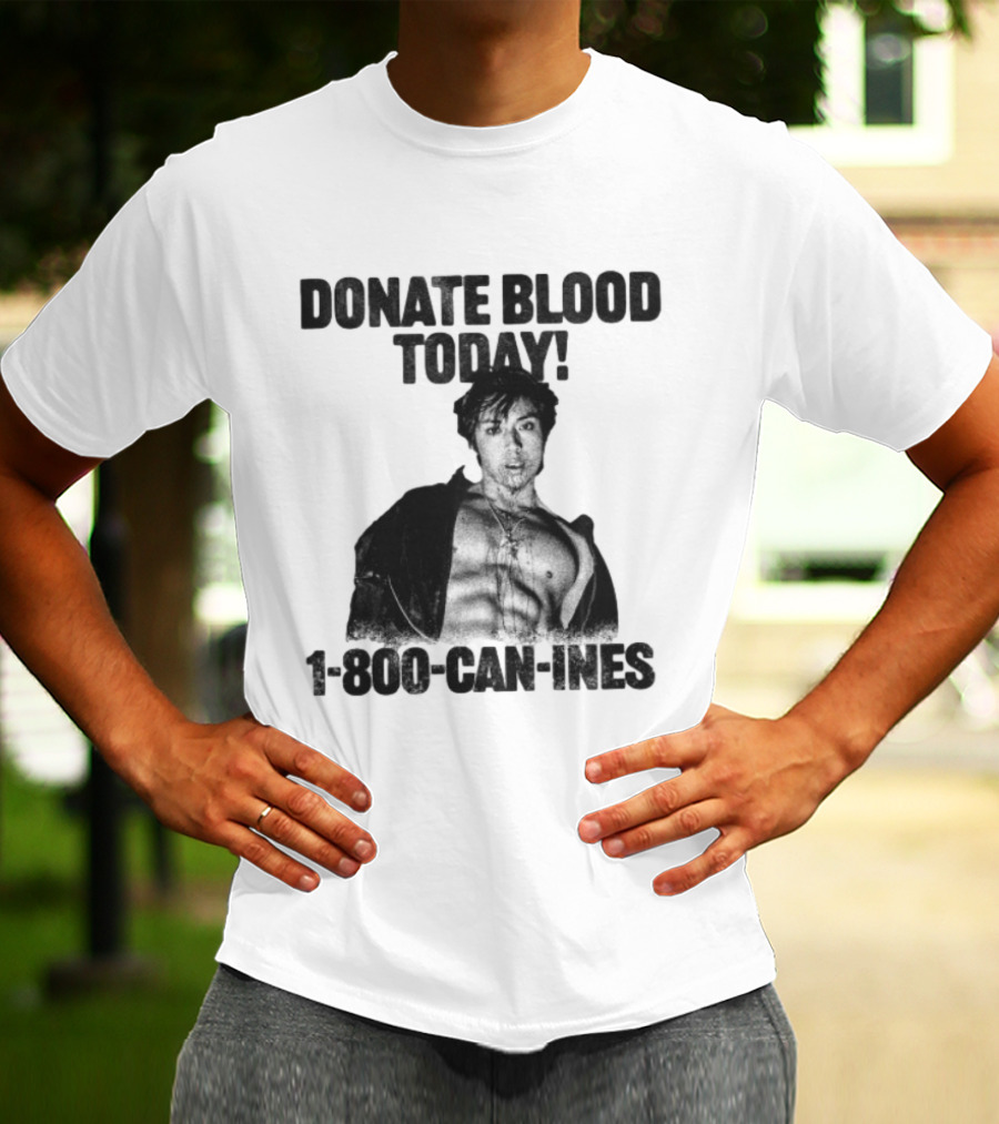 Mad Tsai Store Donate Blood Today 1 800 Can Ines White T-Shirt