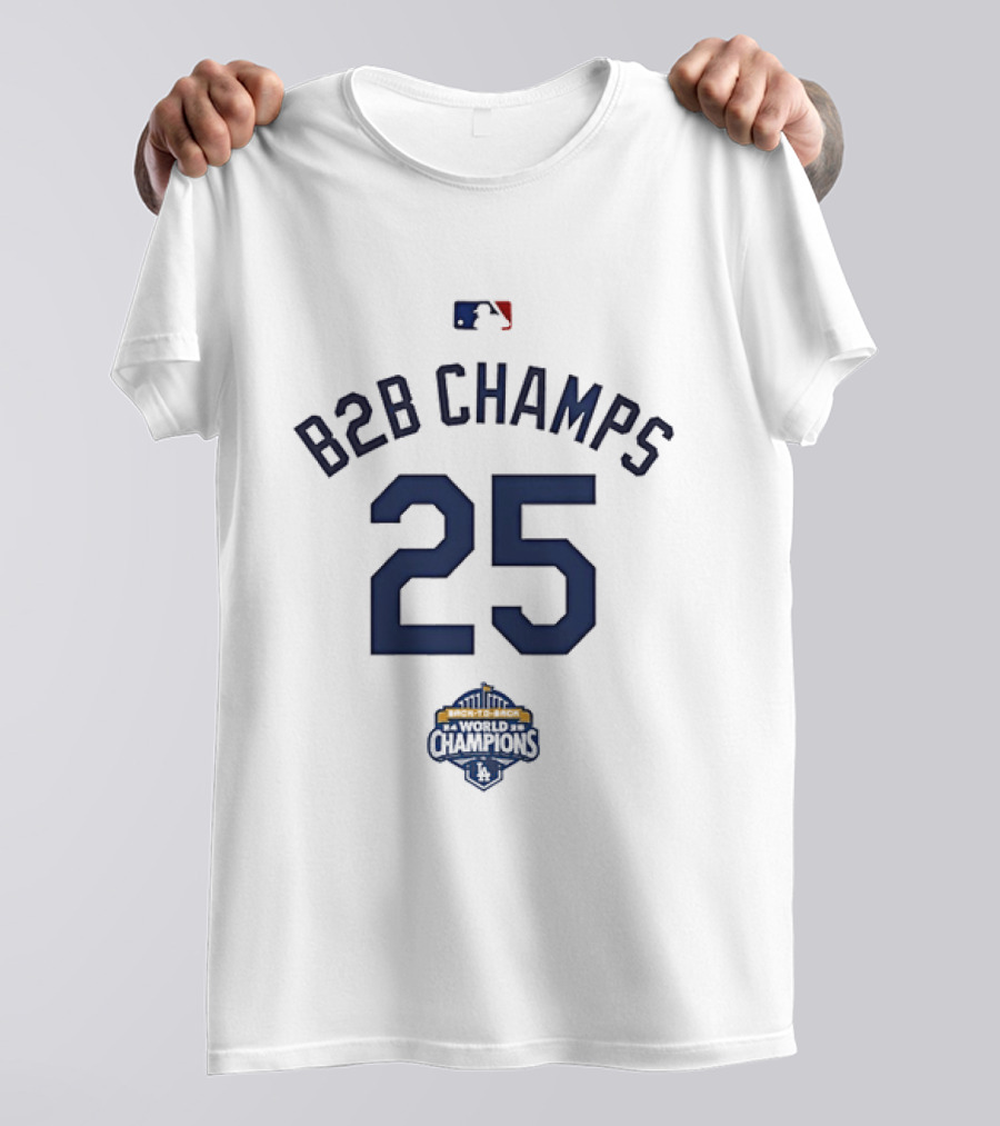 Los Angeles Dodgers B2B Champions 25 Baseball Pride T-Shirt