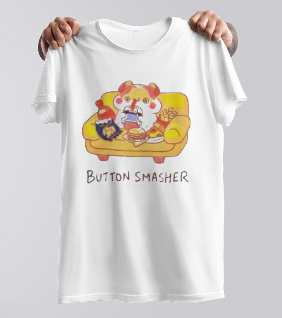 Classic Muffin Corner Muffinmaru Button Smasher Couch Potato Gamer Snack Time T-Shirt