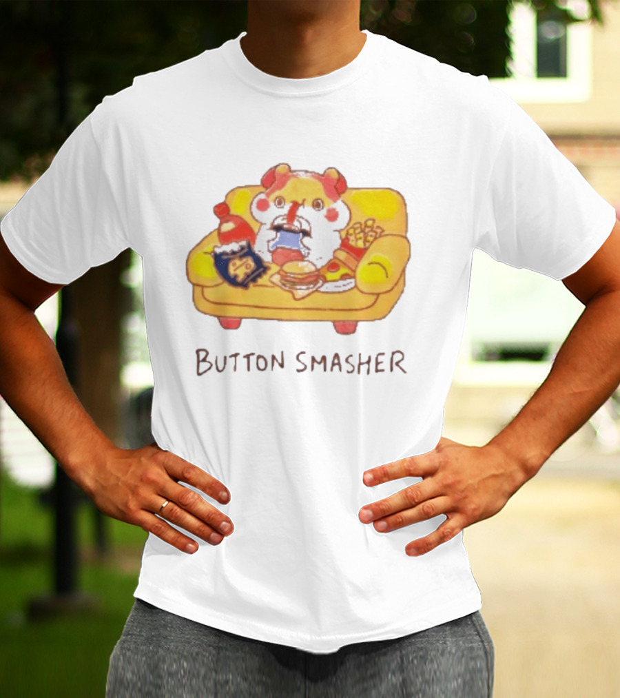 Classic Muffin Corner Muffinmaru Button Smasher Couch Potato Gamer Snack Time T-Shirt