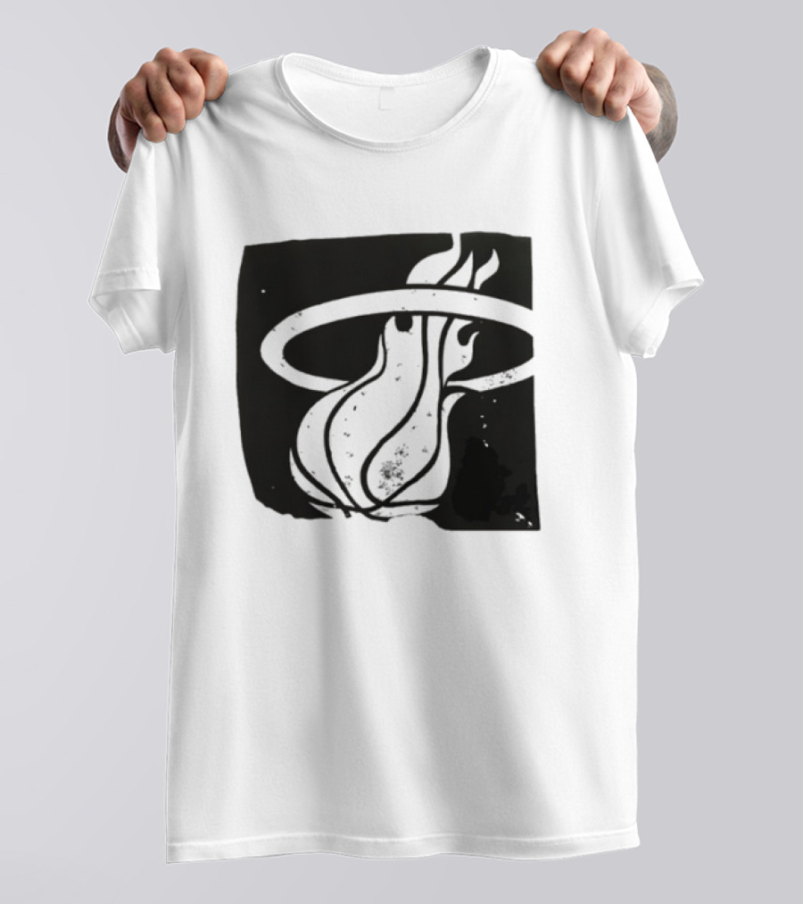 Miami Heat Basketball NBA Iconic Flaming Ball T-Shirt