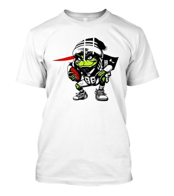 New England Patriots Grinch Christmas Football Collaboration T-Shirt