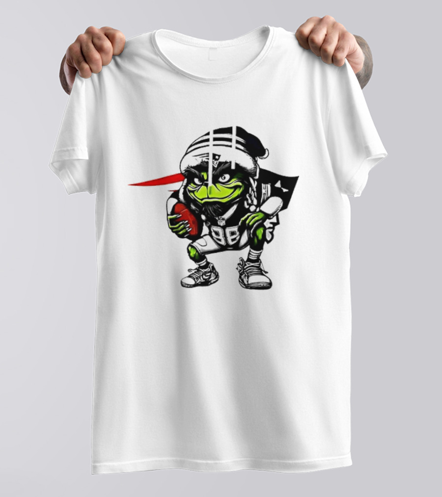 New England Patriots Grinch Christmas Football Collaboration T-Shirt