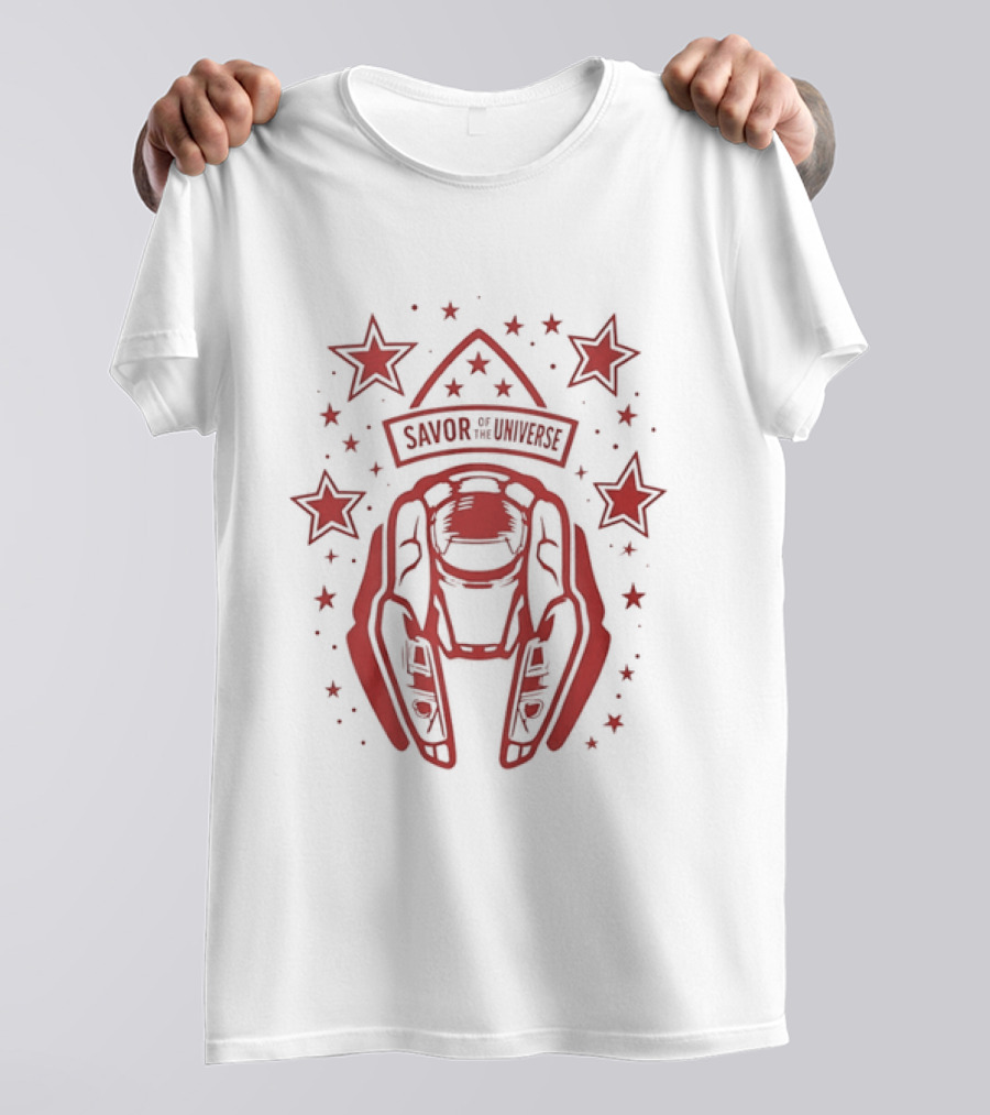 Savor Space Helmet Astronaut Starry Universe Adventure T-Shirt