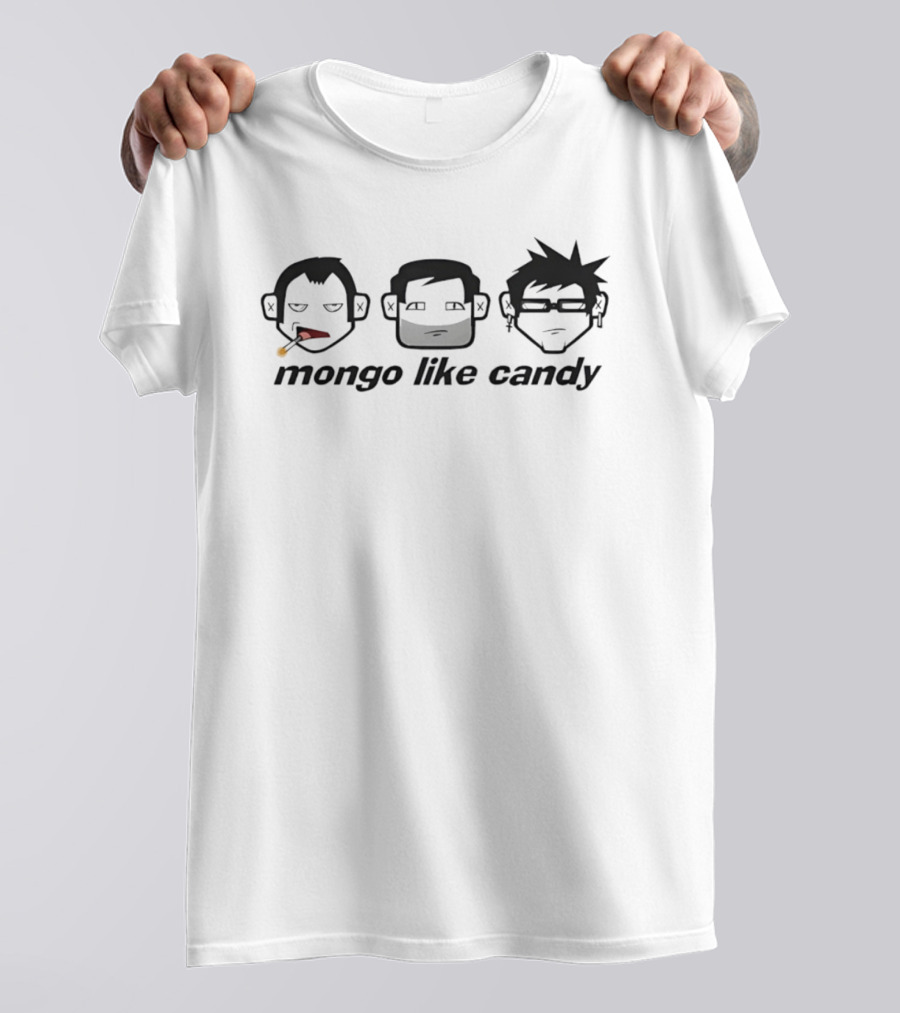 Mongo Like Candy Cartoon Character Trio Faces T-Shirt