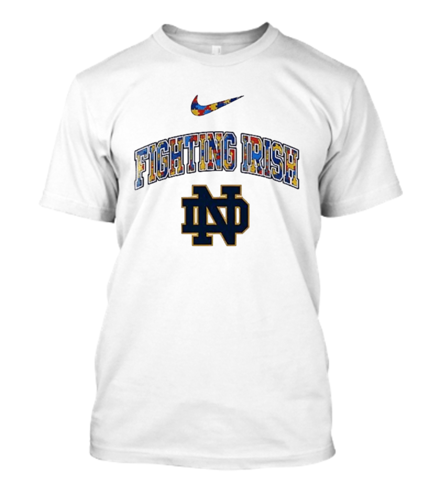Notre Dame Fighting Irish Nike Autism Awareness Puzzle T-Shirt