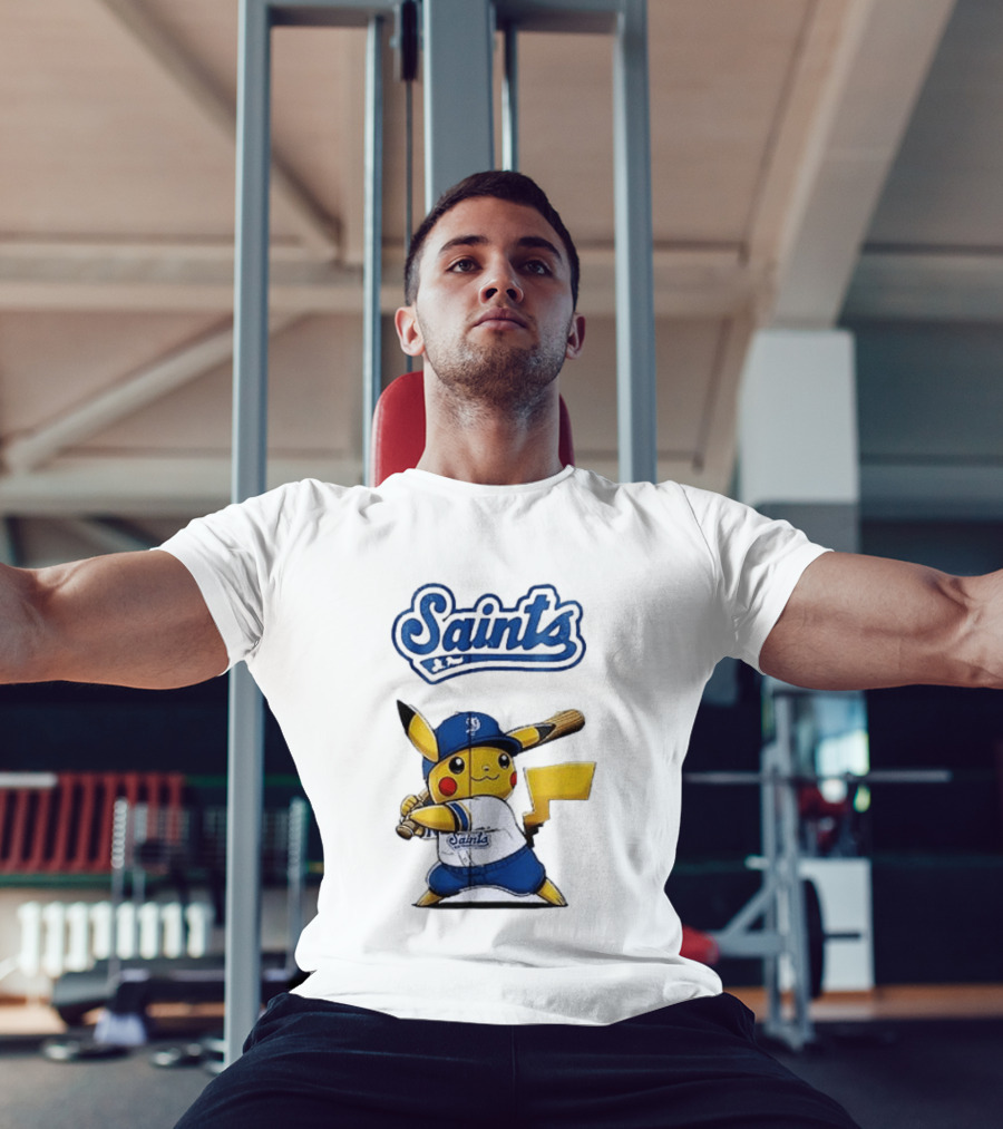 St Paul Saints Pikachu Baseball Collaboration T-Shirt