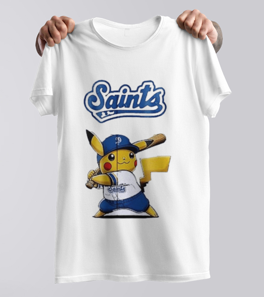 St Paul Saints Pikachu Baseball Collaboration T-Shirt