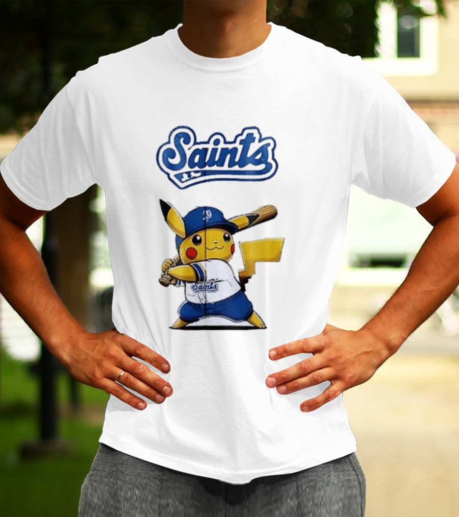 St Paul Saints Pikachu Baseball Collaboration T-Shirt
