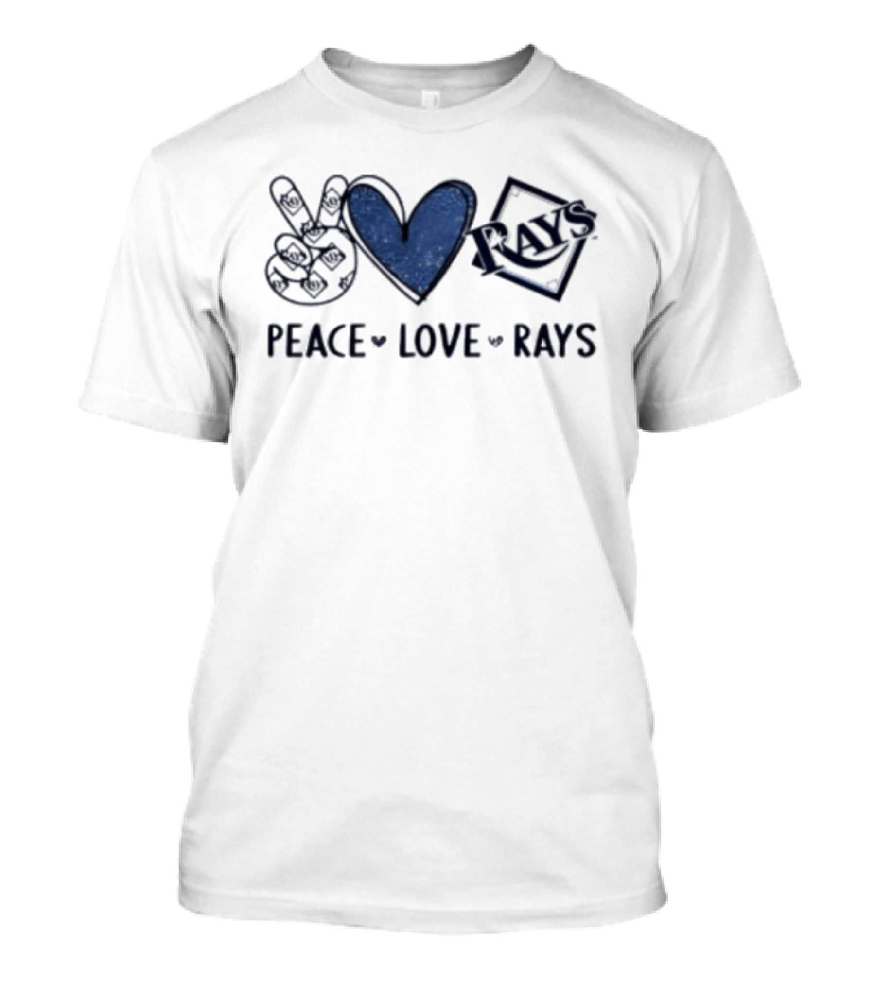 Peace Love Rays Tampa Bay Baseball Original T-Shirt