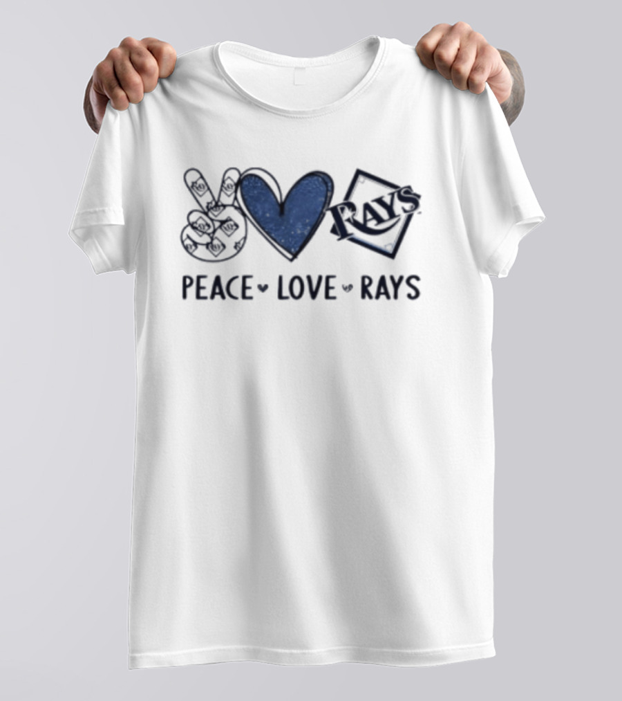 Peace Love Rays Tampa Bay Baseball Original T-Shirt