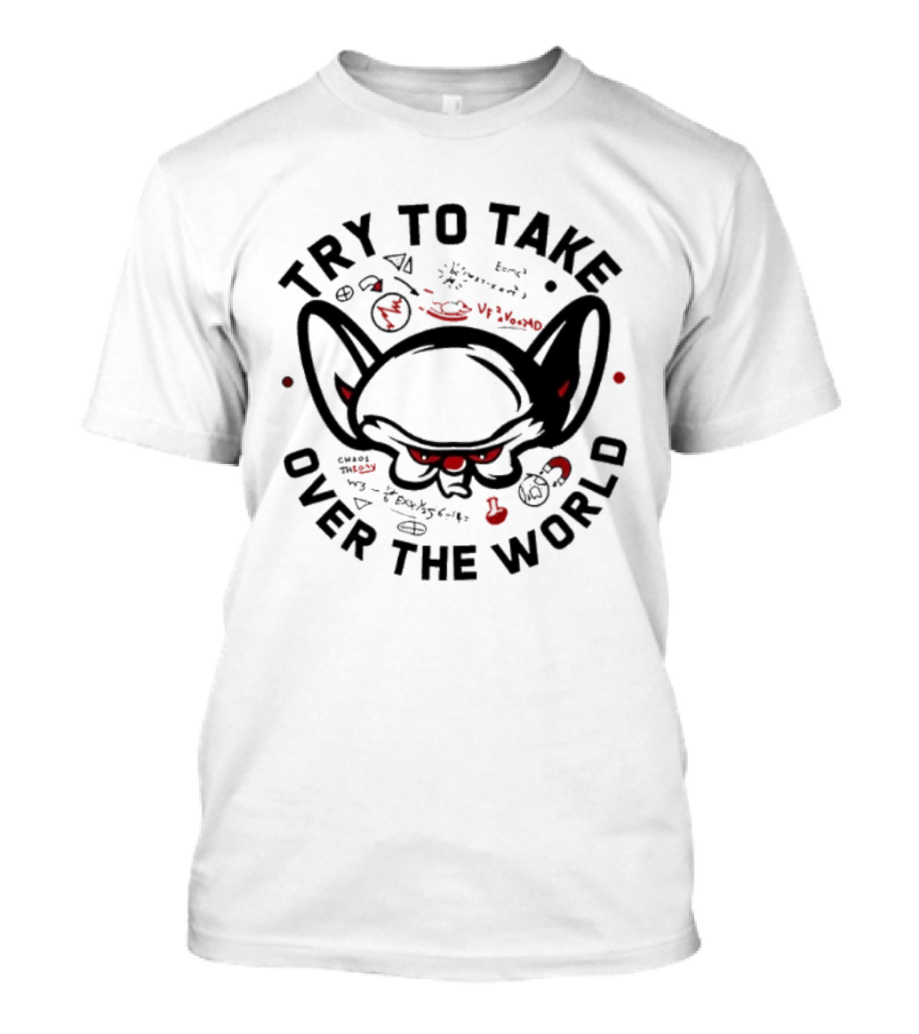 Try To Take Over The World Brain Cartoon T-Shirt