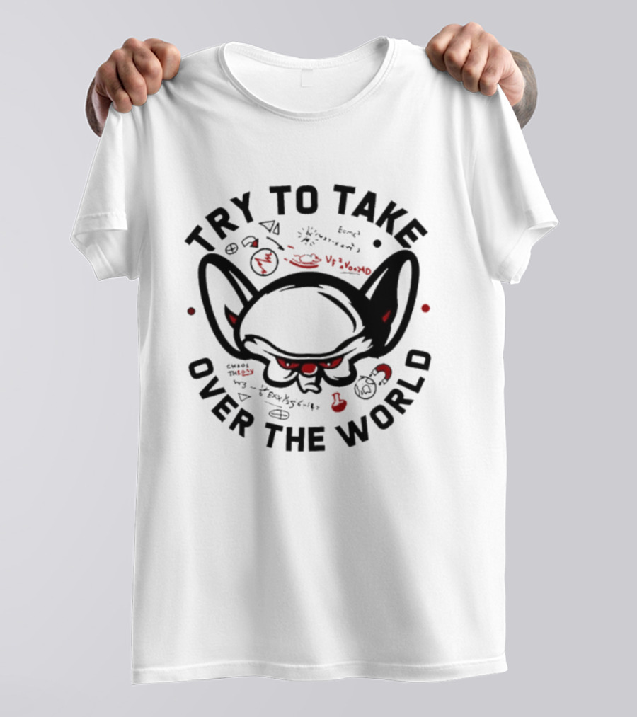 Try To Take Over The World Brain Cartoon T-Shirt