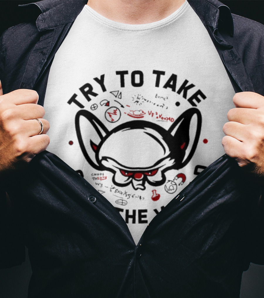 Try To Take Over The World Brain Cartoon T-Shirt