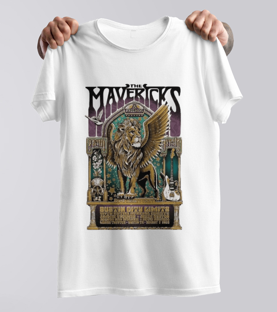 The Mavericks Friends Paul Paul Grateful Unity Austin City Limits Moody Theater August 7 2026 T-Shirt
