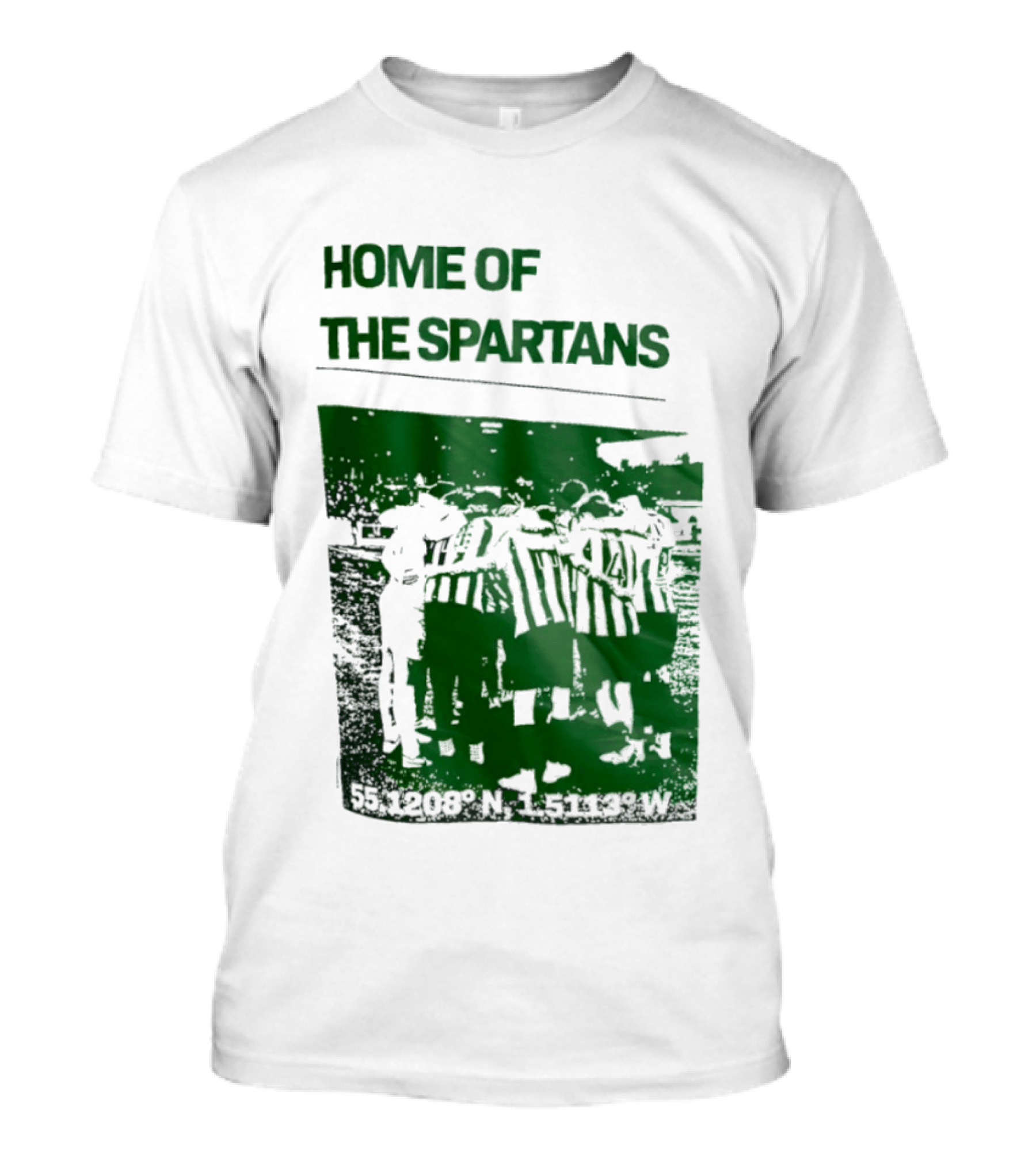 Home Of The Spartans 55.1208° N 15113° W T-Shirt
