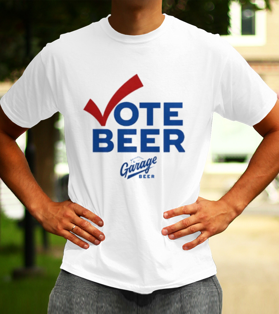 Vote Beer Garage Beer 2025 Checkmark Original T-Shirt