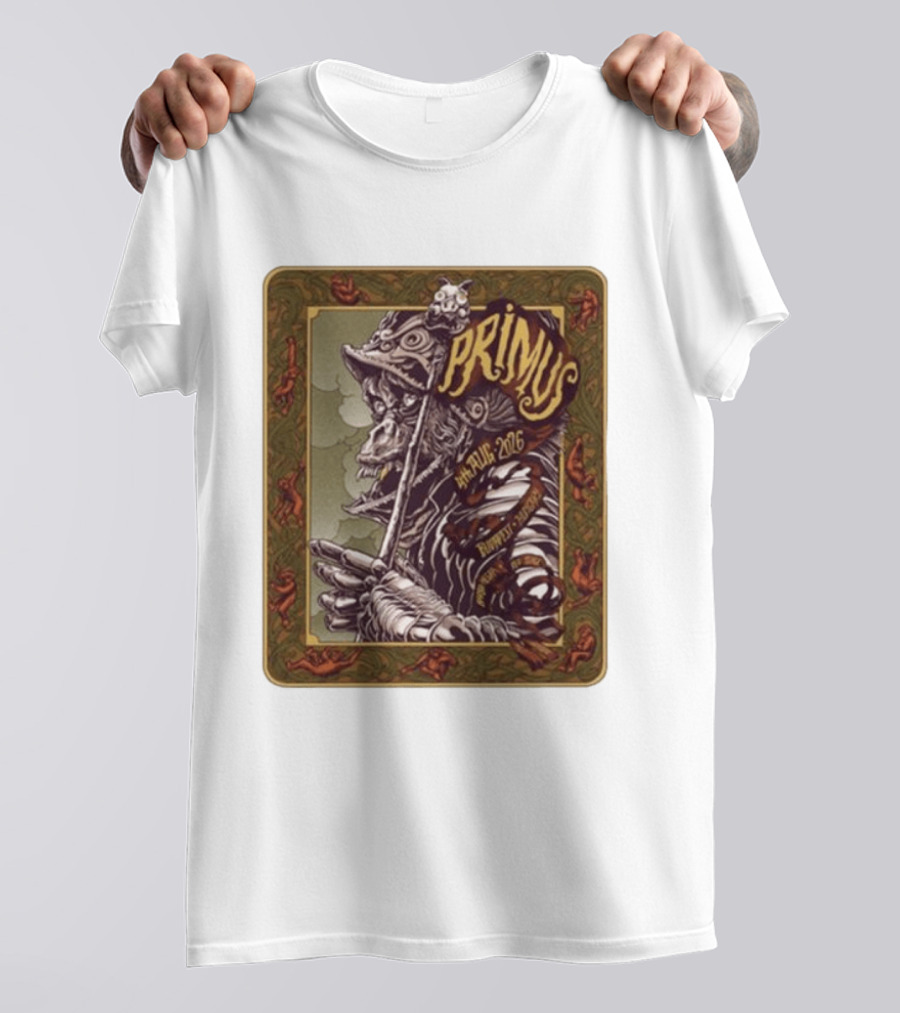 Primus 04 Aug 2026 Budapest Hungary Concert Vintage Warrior T-Shirt