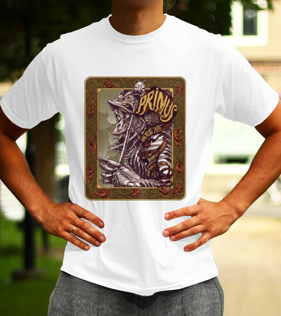 Primus 04 Aug 2026 Budapest Hungary Concert Vintage Warrior T-Shirt