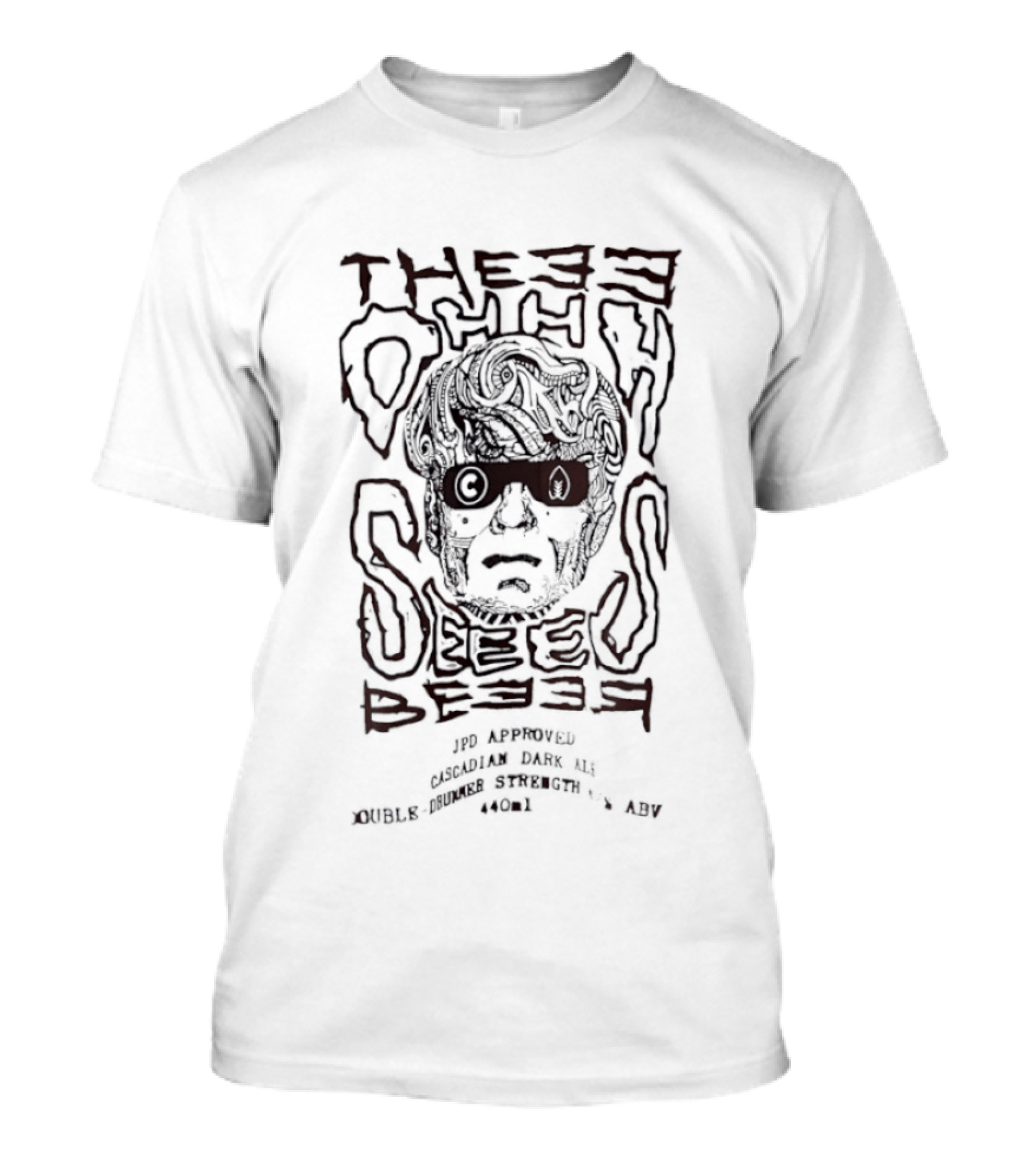 Thee Oh Sees JPD Approved Cascadian Dark Ale Music Series Print 770½ Percent Groggy T-Shirt