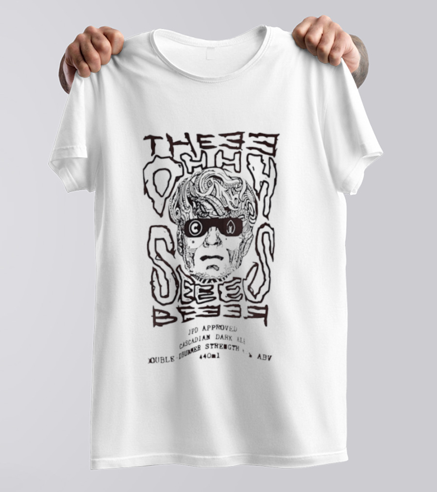 Thee Oh Sees JPD Approved Cascadian Dark Ale Music Series Print 770½ Percent Groggy T-Shirt