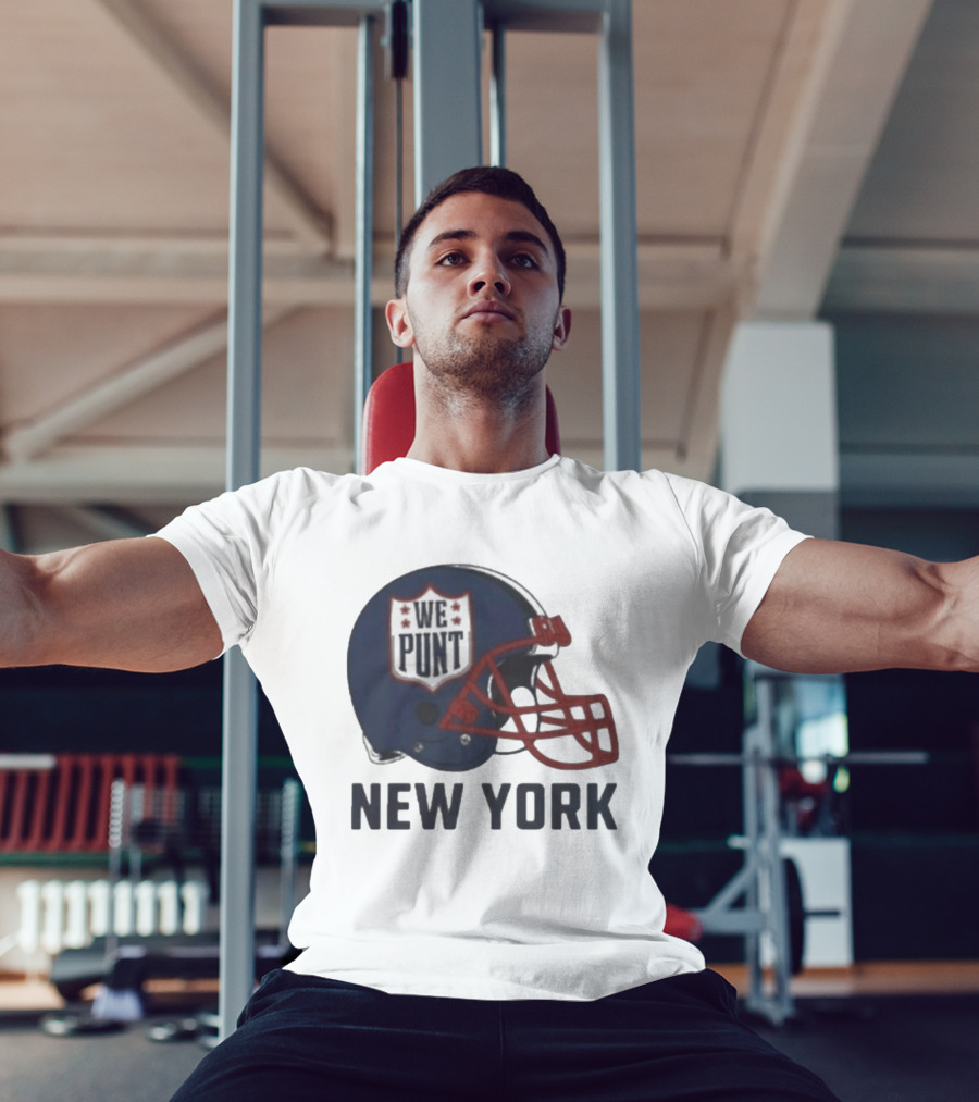 New York Giants Helmet We Punt Football Sports Fan T-Shirt