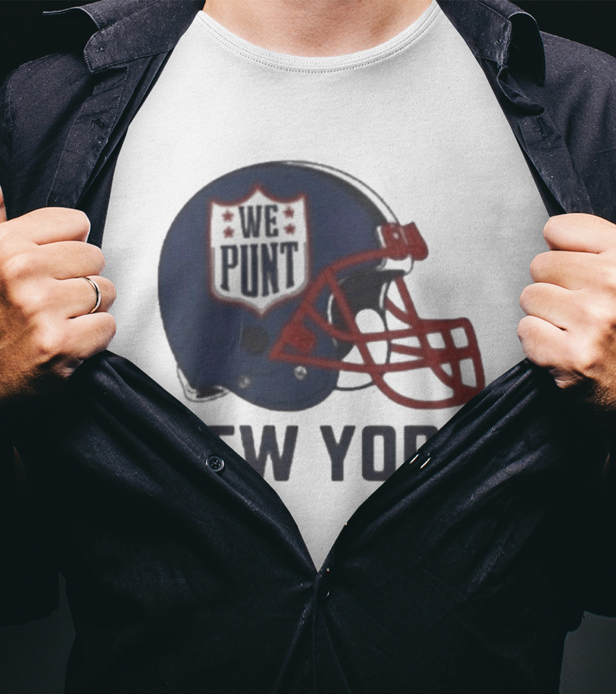 New York Giants Helmet We Punt Football Sports Fan T-Shirt