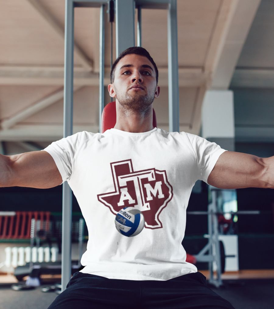 Texas A&M Aggies Volleyball Molten NCAA Map Team Spirit T-Shirt