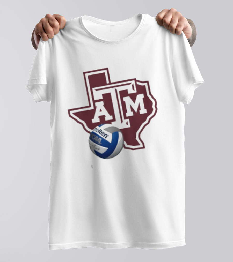 Texas A&M Aggies Volleyball Molten NCAA Map Team Spirit T-Shirt