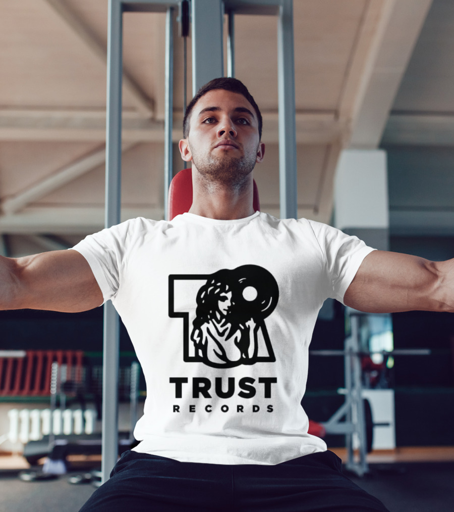 Trust Records Vinyl Spinning Woman T-Shirt