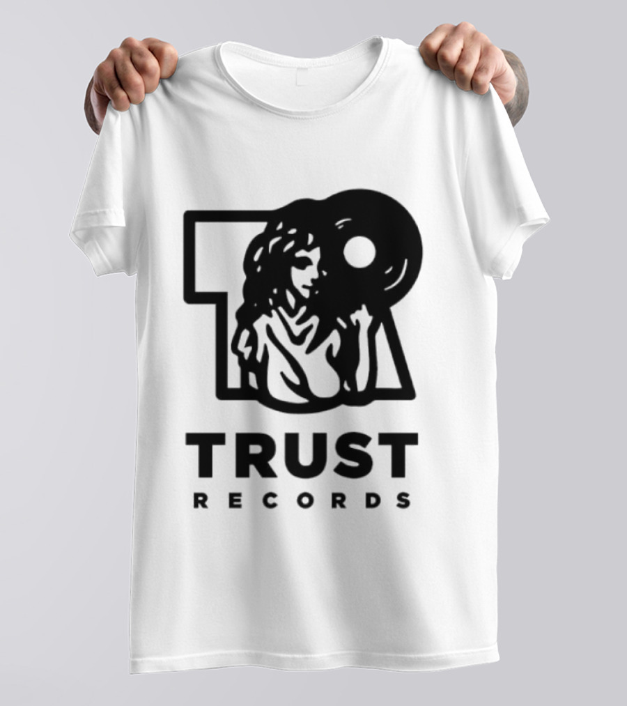 Trust Records Vinyl Spinning Woman T-Shirt