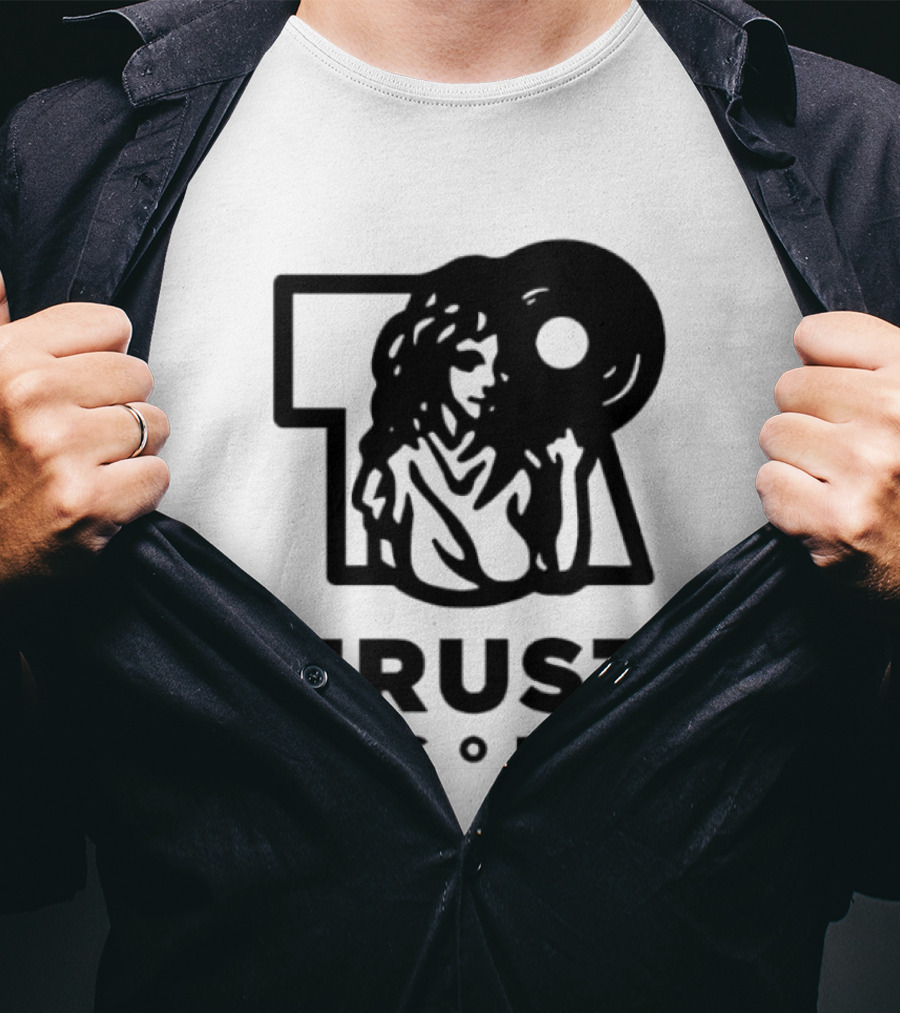 Trust Records Vinyl Spinning Woman T-Shirt