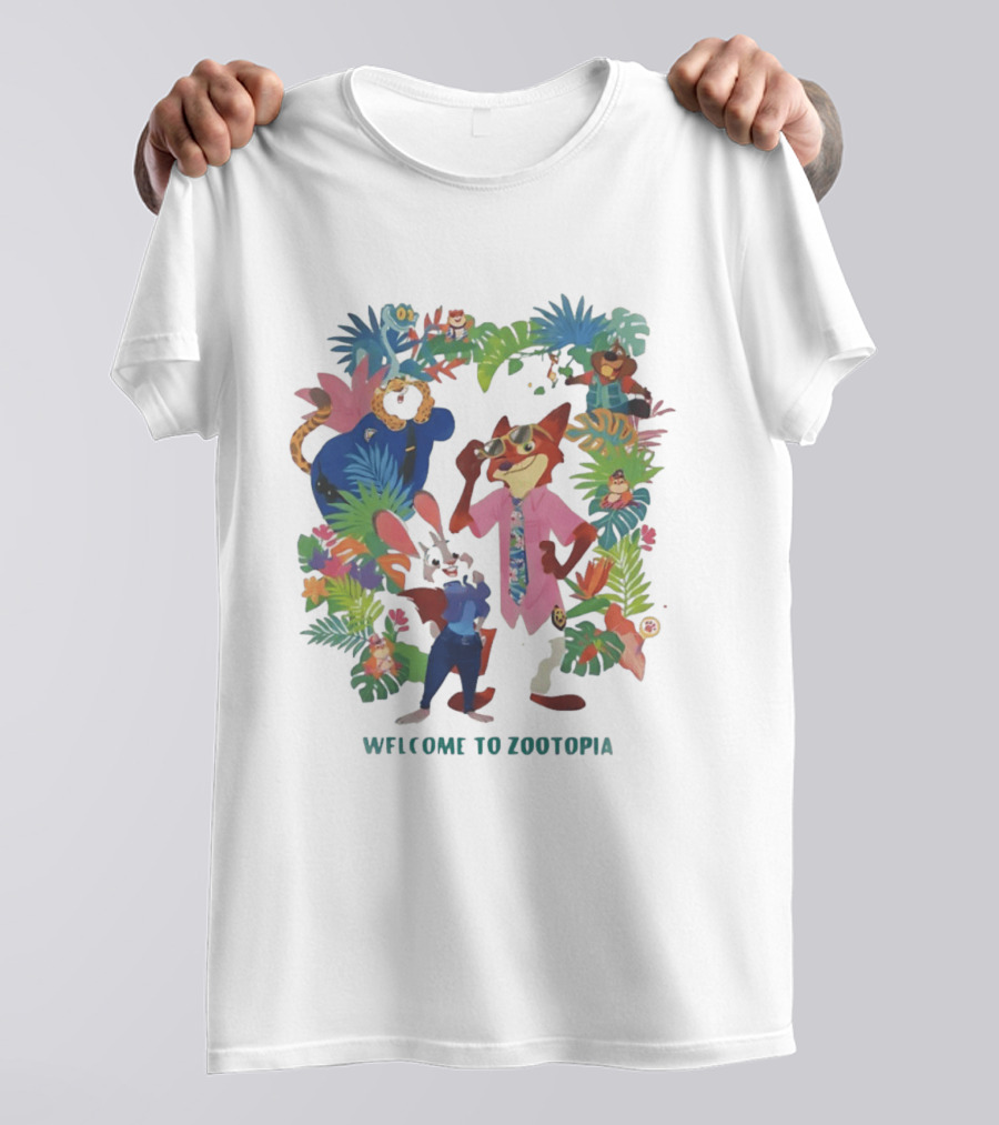 Welcome To Zootopia Enjoy Our Pawpsicle Jungle Adventure Characters T-Shirt