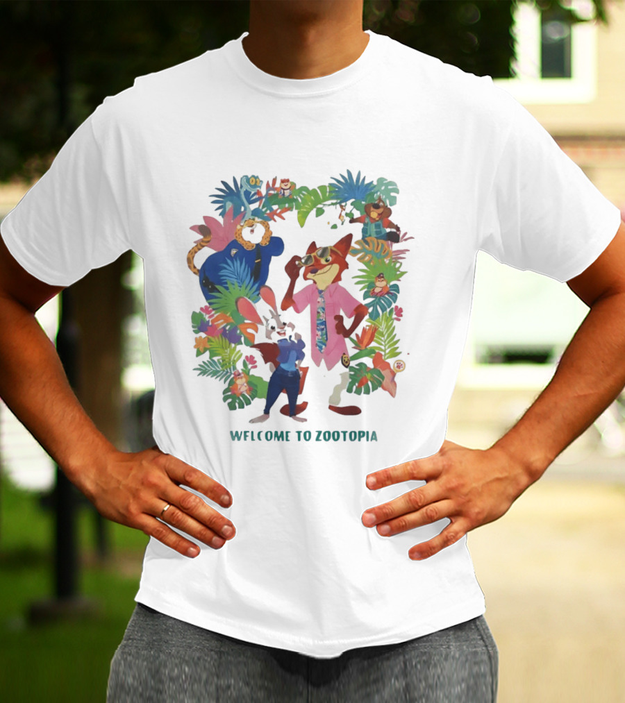 Welcome To Zootopia Enjoy Our Pawpsicle Jungle Adventure Characters T-Shirt