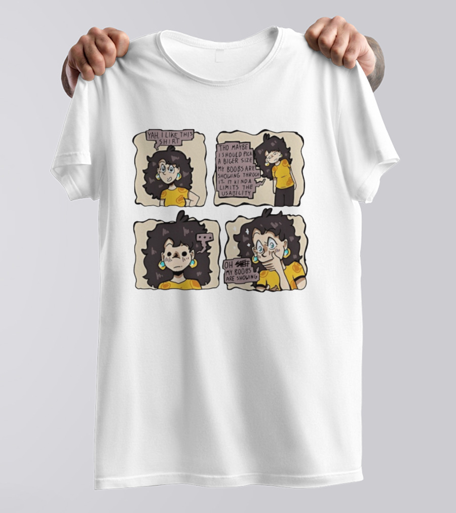 Yah I Like This Comic Strip Webcomic Oh My Boobs Are Showing Kinda Limits Usability T-Shirt