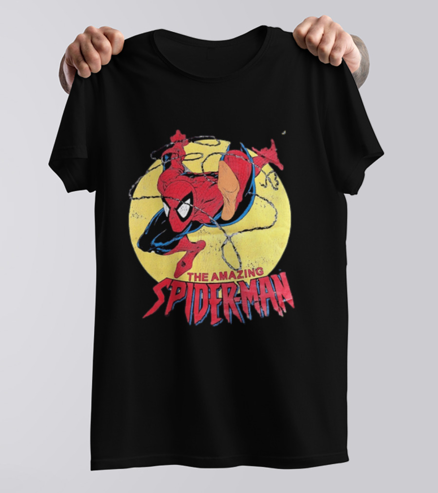 Amazing Spider Man Distressed Marvel Superhero Webslinger T-Shirt