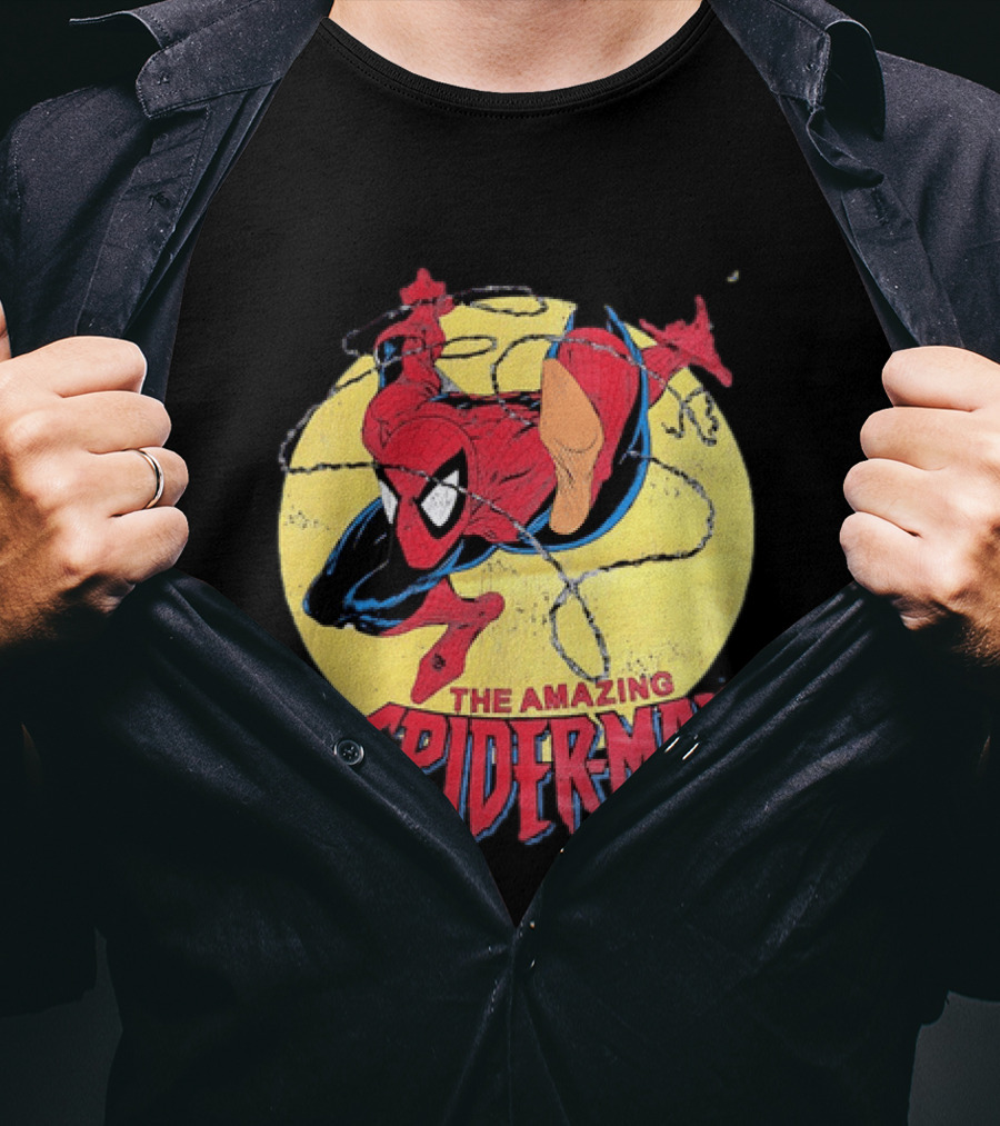 Amazing Spider Man Distressed Marvel Superhero Webslinger T-Shirt