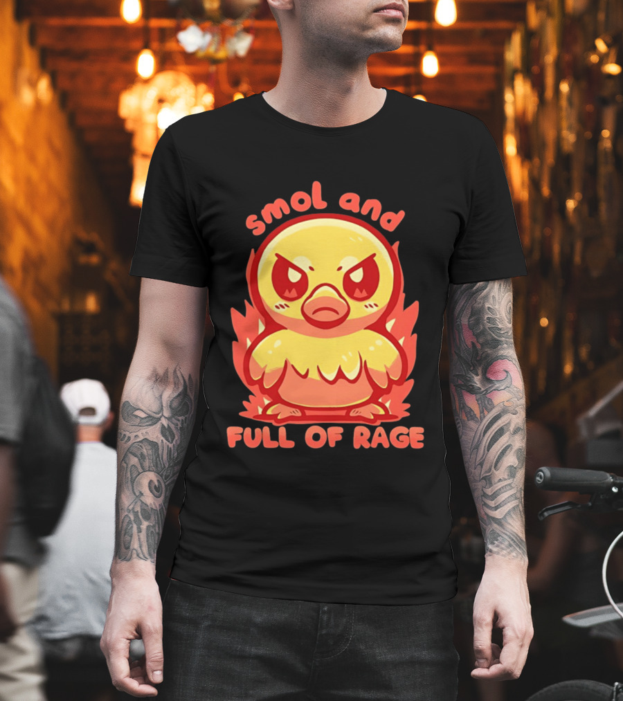 Smol And Full Of Rage Angry Duck T-Shirt