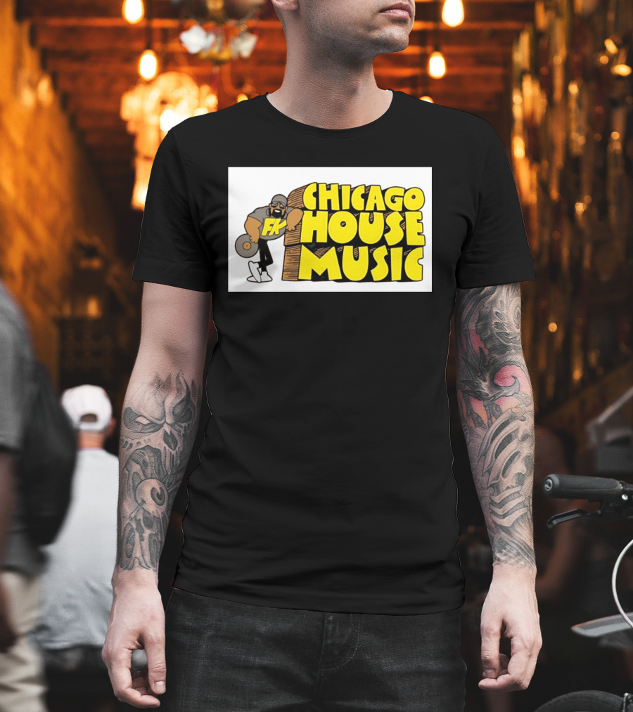 FK Chicago House Music Retro Vinyl DJ T-Shirt