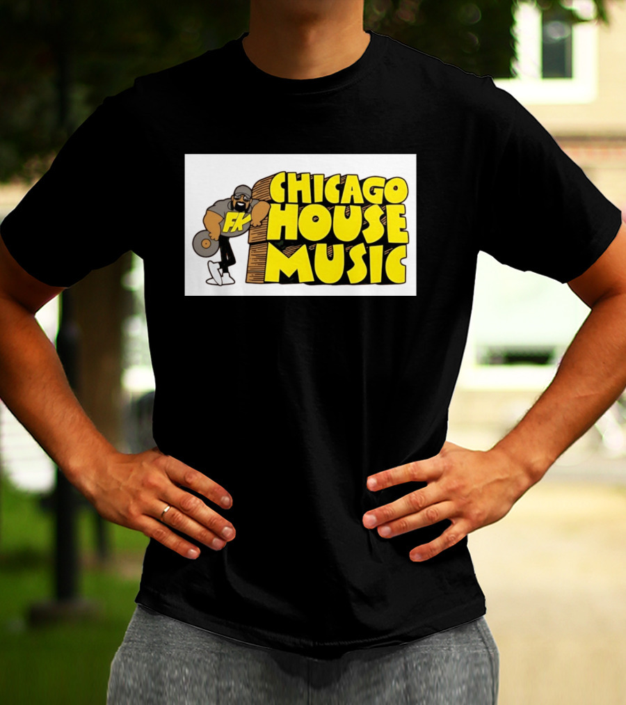 FK Chicago House Music Retro Vinyl DJ T-Shirt