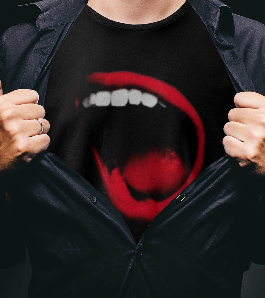 Benjamin Ingrosso Store Mouth European Tour Red Lips Open Mouth Image T-Shirt