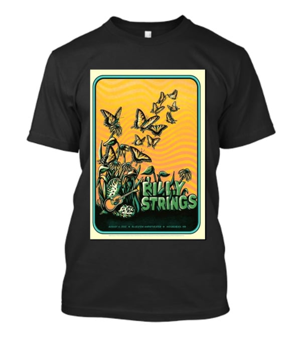 Billy Strings Bluestem Amphitheater August 6 2022 Butterfly Moorehead MN T-Shirt