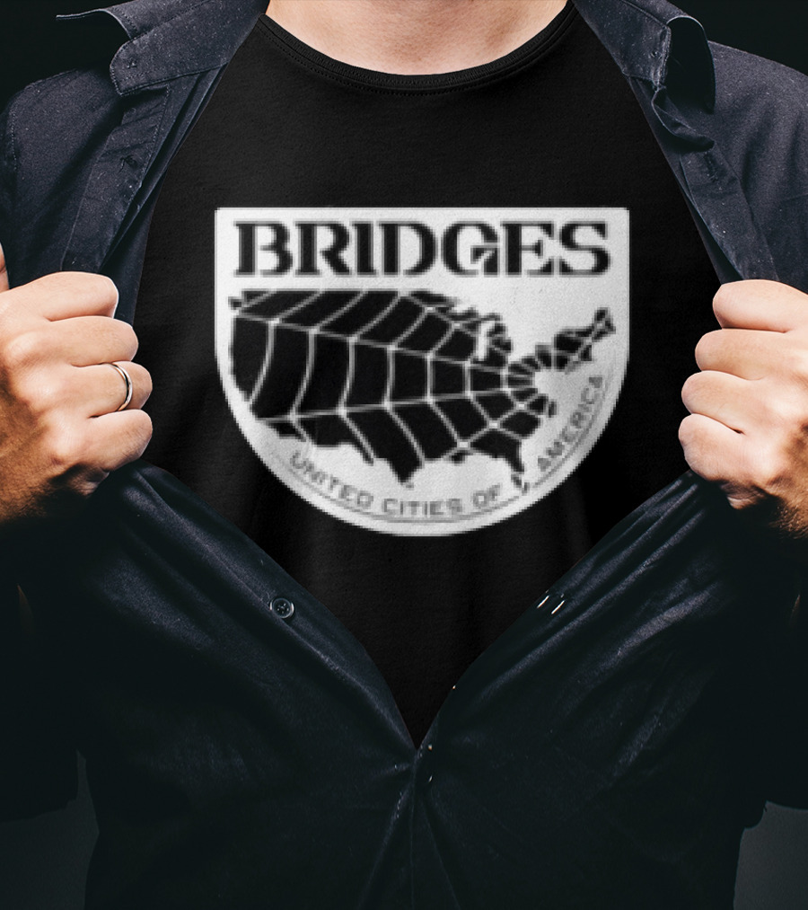 Brain Dead X Death Stranding Bridges United Cities Of America T-Shirt
