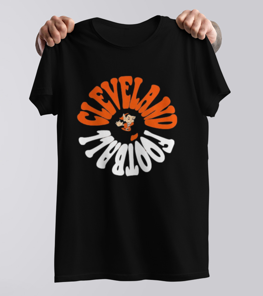 Cleveland Football Brownie The Elf Retro Orange White T-Shirt