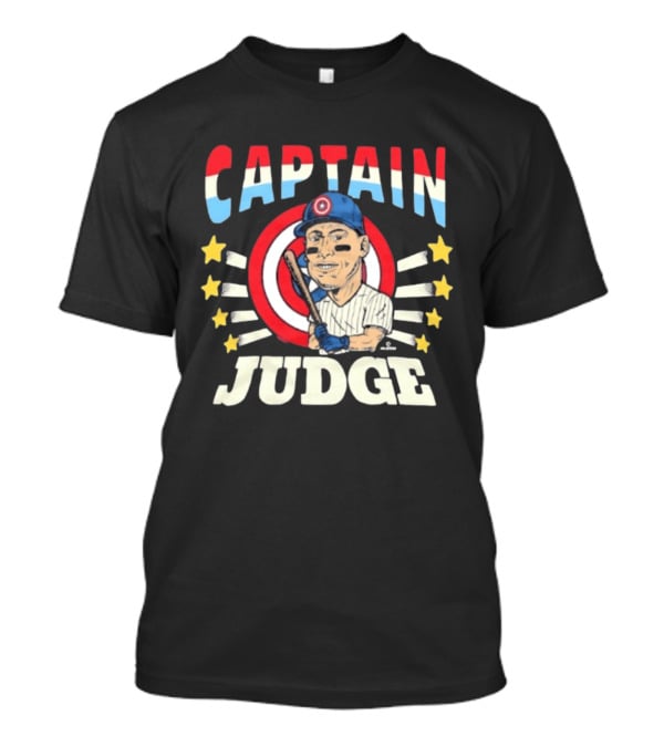 Captain America Judge Baseball Caricature Stars T-Shirt